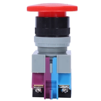

AC 600V 10A Red Mushroom Emergency Stop Push Button Switch 22mm NO NC