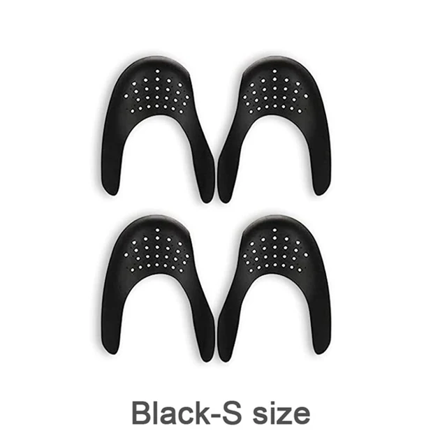 2 Pair Anti Crease Shoe Head Protector for Casual Sneaker Anti Wrinkle Shoe Toe Caps Support Stretcher Expander Shoes Protection Black - S(EU35-40)
