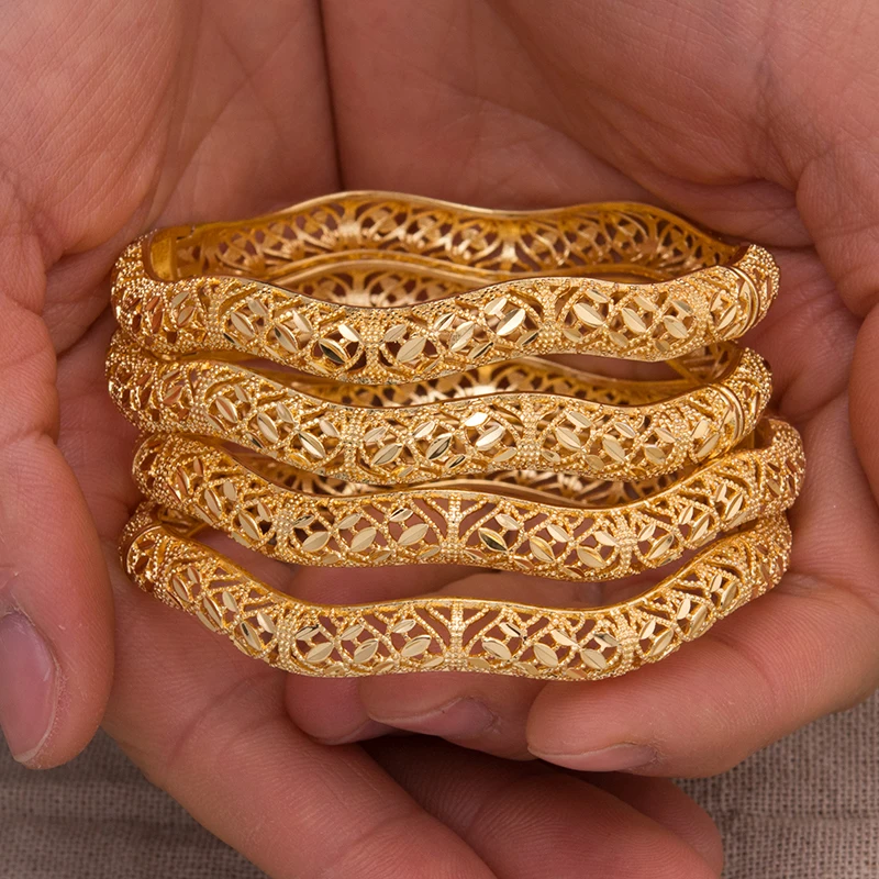 4 шт./лот модный медный браслет золотого цвета с шармами для женщин браслеты