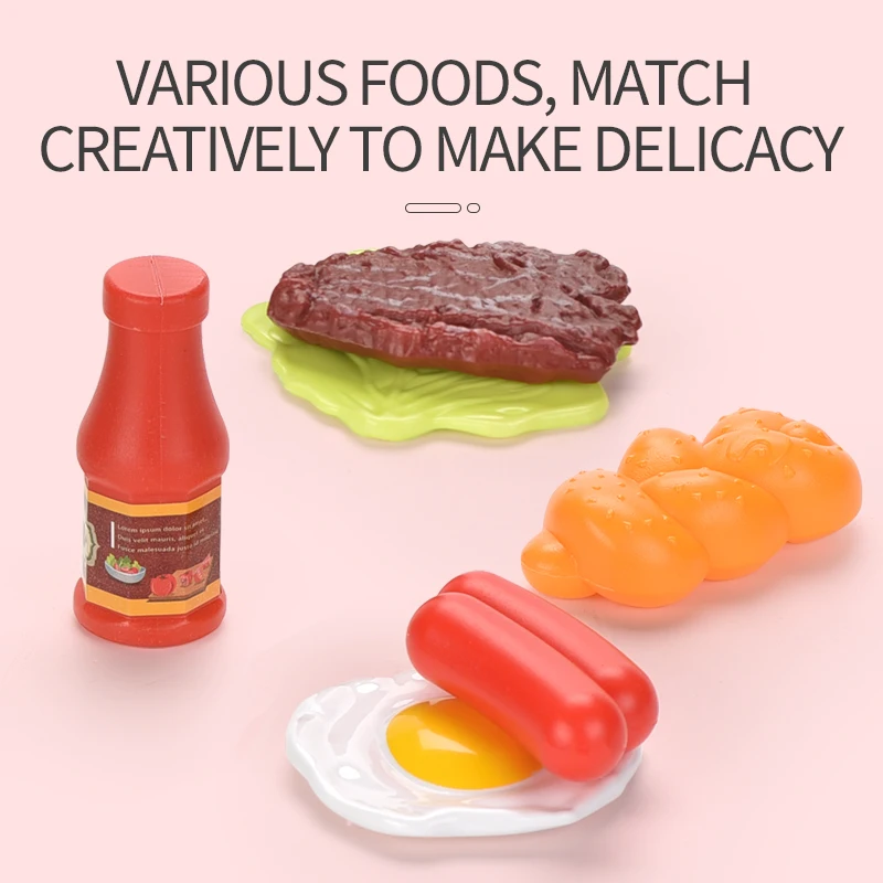 7PC Children Pretend Play Kitchen Toy Set Miniature Kitchen Simulation Food Cookware Pot Pan Cooking Play House Toy For Girl Kid