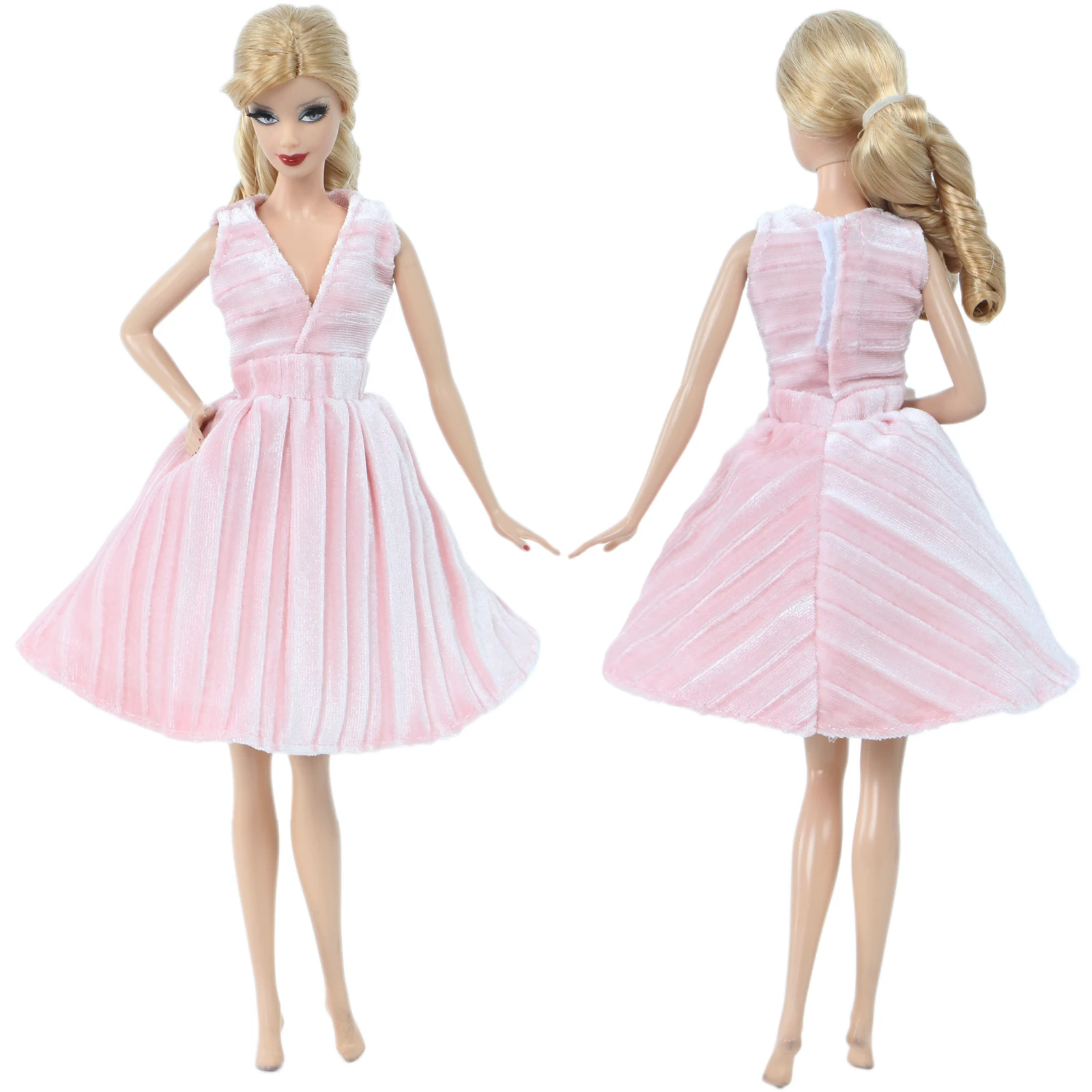 

Fashion Pink Dress Wedding Party Gown Elegant Evening Dating Skirt Clothes for Barbie Doll Dollhouse Accessories Baby DIY Toy