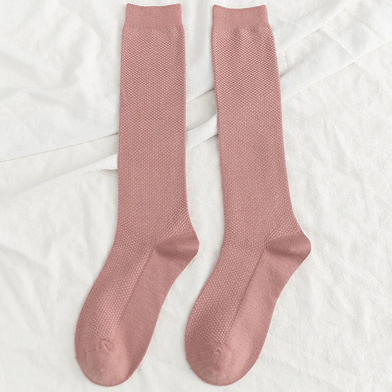 Jeseca New Solid Color Women Stockings Autumn Winter Thick Warm Cashmere Stocking Japanese Kawaii Girls Cute Lower Knee Leg Sox