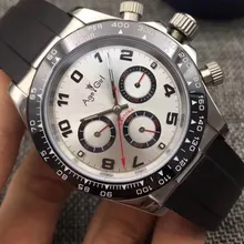 Роскошные брендовые новые 40 мм черные резиновые мужские часы сапфировое стекло, автоматические механические мужские часы в стиле Daytona AAA limited edition