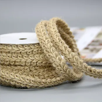 

10mm Hemp lace woven lace trim material bundle DIY party and christmas gift decoration accessories jute