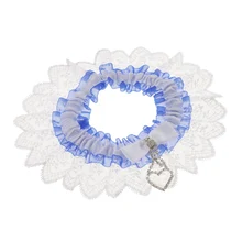 Свадебное Сердце Стразы Лук Кружева подвязки женщина свадебное белье бедра кольцо