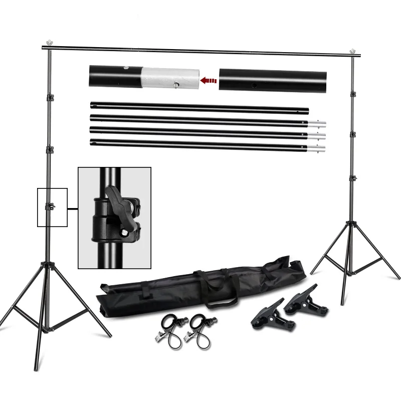  Photography Background Stand Support System Kit for Photo Studio Muslin Backdrops Paper and Canvas 