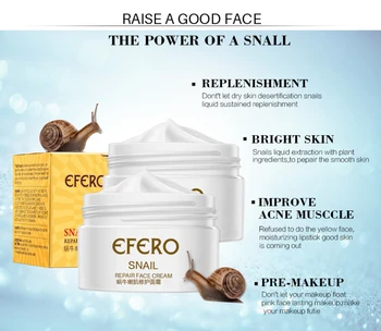 

EFERO Anti Aging Snail Essence Face Cream Whitening Snail Cream Serum Moist Nourishing Lifting Face Skin Care anti wrinkle TSLM1