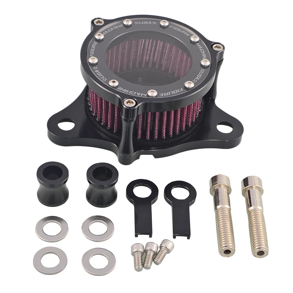 Set of Motorcycle Air Cleaner Intake Filter System Kit Aluminum for Sportster 1988-2015 XL883 1200 2004-2015 | Автомобили и