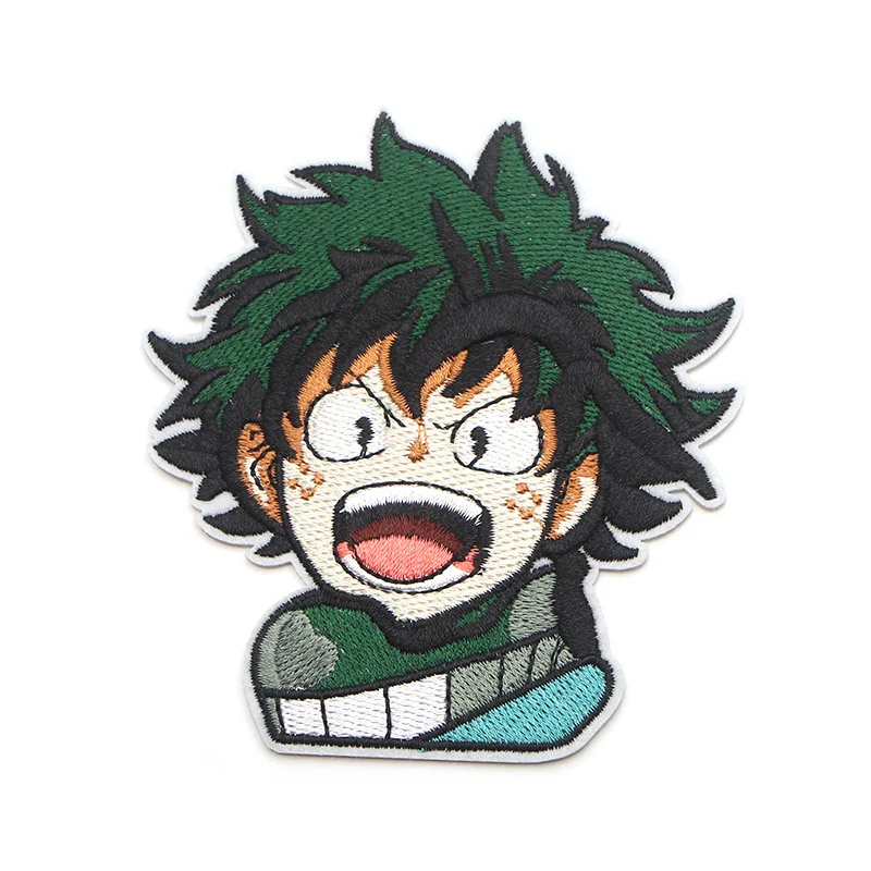 

My Hero Academia Deku Embroidered cartoon patches iron on Sewing badges para hat bag shoes Applique DIY Patchwork stickers E0079