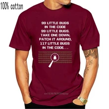 99 küçük hatalar kod bilgisayar Geek programı T Shirt pamuk ünlü resmi mizah yaz O boyun benzersiz tasarım gömlek