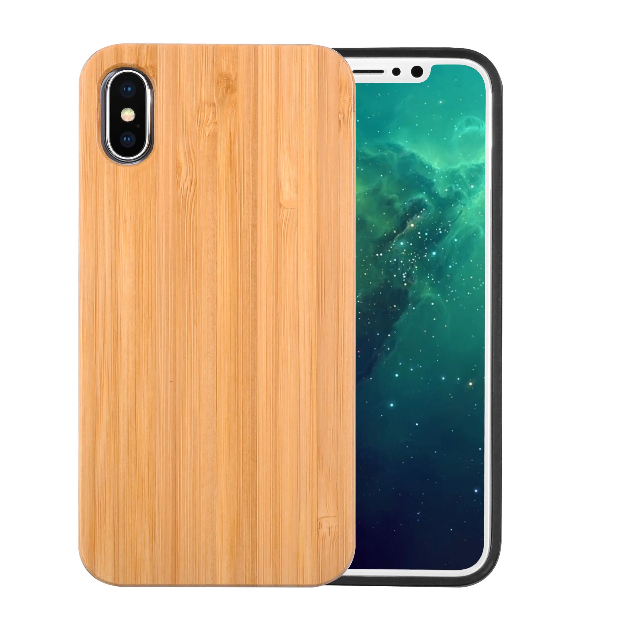 Чехол из натурального дерева TIKITAKA для iphone 11 XR X XS Max 8 7 6 6S Plus 5s из натурального бамбука, деревянный Жесткий чехол для телефона iphone 11 Pro Max - Цвет: Bamboo