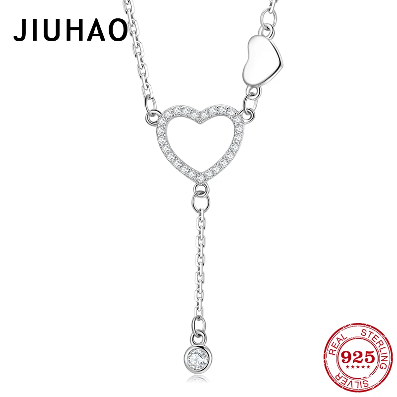 Женская цепочка из серебра 925 пробы с подвеской без конца|Ожерелья| |