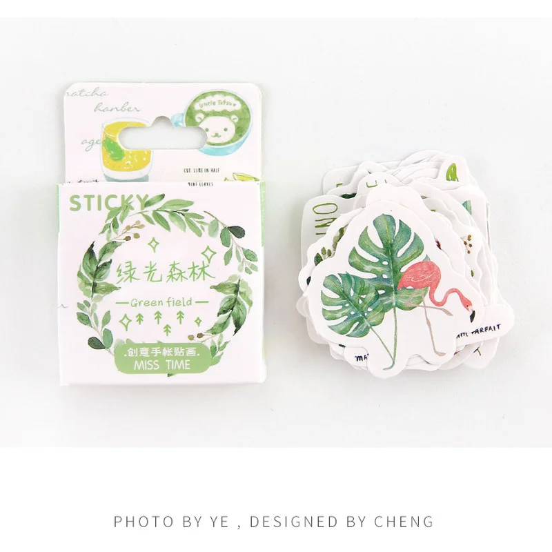 46 개/상자 귀여운 소녀 세대 일기 스티커 스크랩북 저널 장식 문구 조각 DIY 재료 Kawaii 스티커