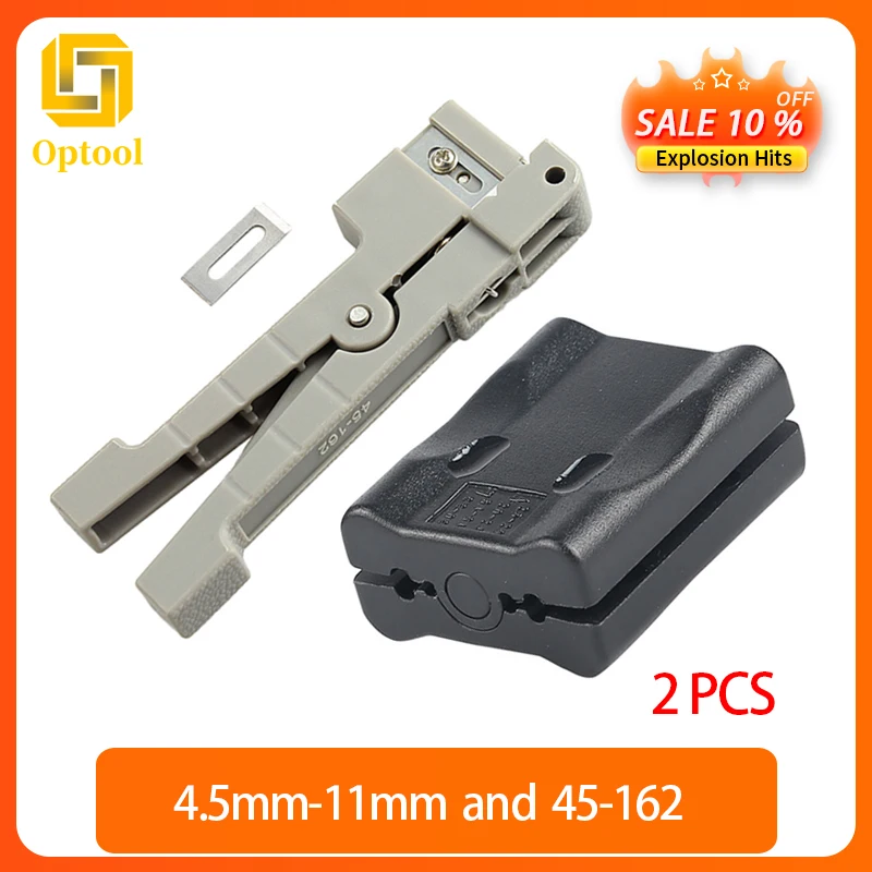 Ftth Taglierina Per Cavi In Fibra Ottica 4.5Mm-11Mm Taglierina Per Guaina Spelafili Spelafili Per Cavi Coassiali 45-162 Spelafili In Fibra Ottica