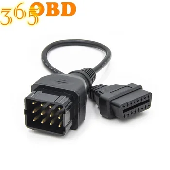 

OBD2 Truck Diagnostic Cable For GAZ 12 Pin Diagnostics Cable to OBD2 16Pin Male Connector 12pin to OBD1 OBD2 Connector