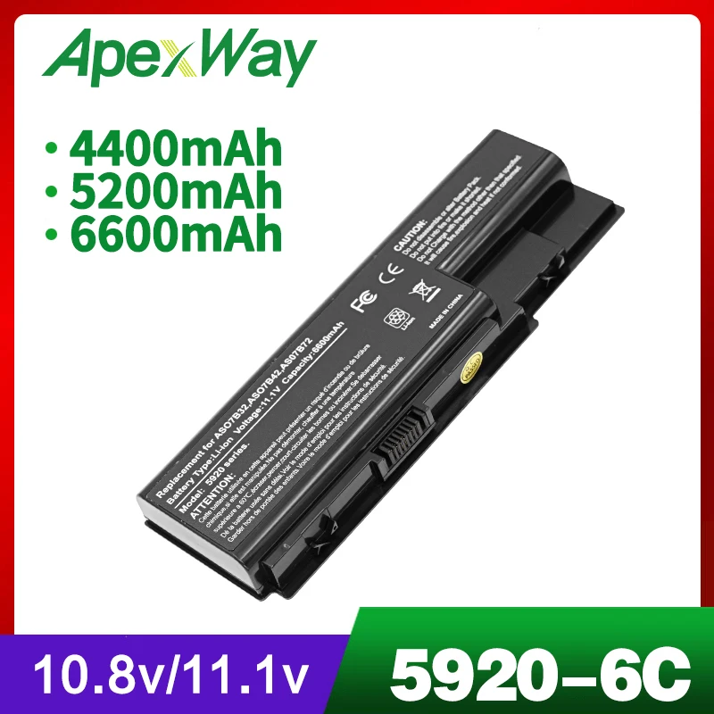 4400 мАч Аккумулятор для ноутбука acer AS07B41 AS07B51 для Aspire 5930 г 5940 5942 6530 6530 г 6920 6920 г 6930 6930 г 6935 6935 г 7220 7230 батарея для ноутбука