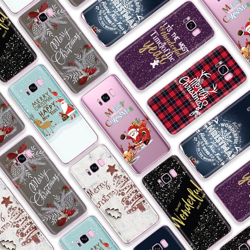 

Merry Christmas New Year Cover For Samsung Galaxy Note 10 Pro 9 8 3 J2 J5 J7 Prime J1 J3 J5 2016 J7 J8 J4 J6 Plus 2018 2017 Case