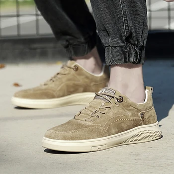 

Men Martens Shoes Brogue Casual Shoes outdoor lace up Men suede Leather Breathable Shoes Work Business dress Casual Sneakers s5