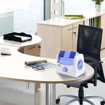 

CARZKOOL Portable USB Cooling Air Fan 5V Silent Bladeless Cooler with Adjustable Two Speed Modes Home Office Mini Fan