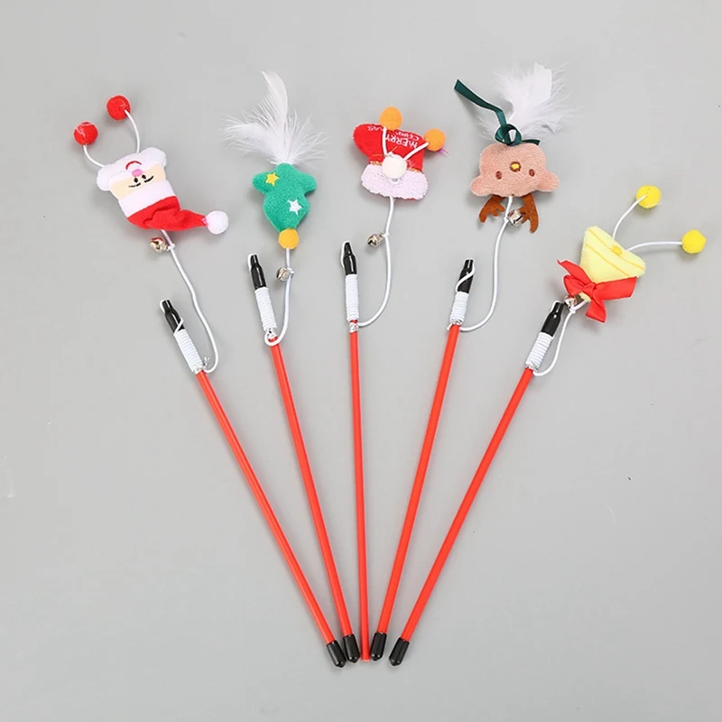 Pet Cat Toys Plastic Kitten Interactive Stick Funny Fishing Rod Game Wand Feather Toy Supplies Accessory | Дом и сад