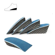  Inner Heightened Insole Men Women Comfortable Shock Absorption Invisible Leisure Sports Memory Foam Section Increased Half Pad 