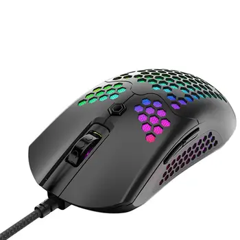 

M5 Wasp Lightweight Wired Hollow Hole Multifunction Gaming Gaming Glowing Mouse