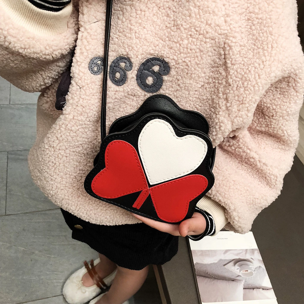 2019 Girl Backpacks Coin Purse Handbag Children Wallet Small Kids Shoulder Handbag Crossbody Purse Money Baby Heart Bags 823