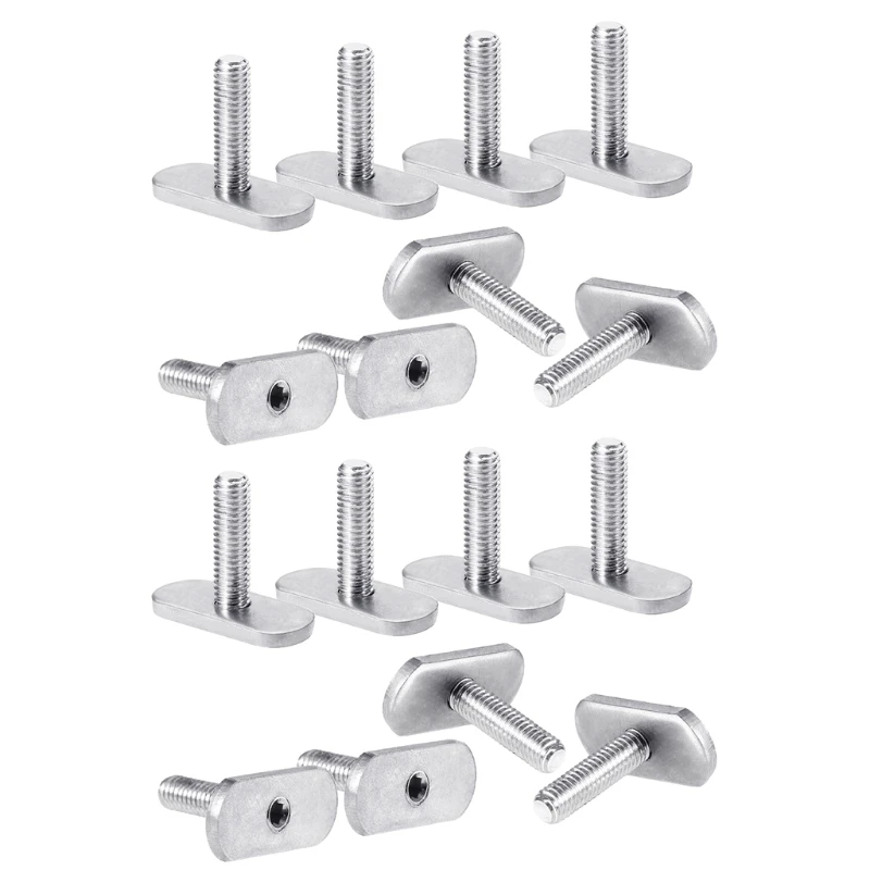 

Threads Kayak Rail/Track M5/M6 Screws & Nuts T Slot Bolt Replacement Stainless Steel Gear Mounting Bolt Easy to install