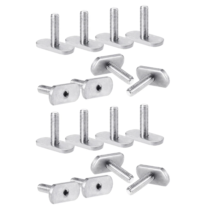 6X M6 Stainless Steel Kayak Track/Rail Screw Nuts Hardware Mounting Accessories 