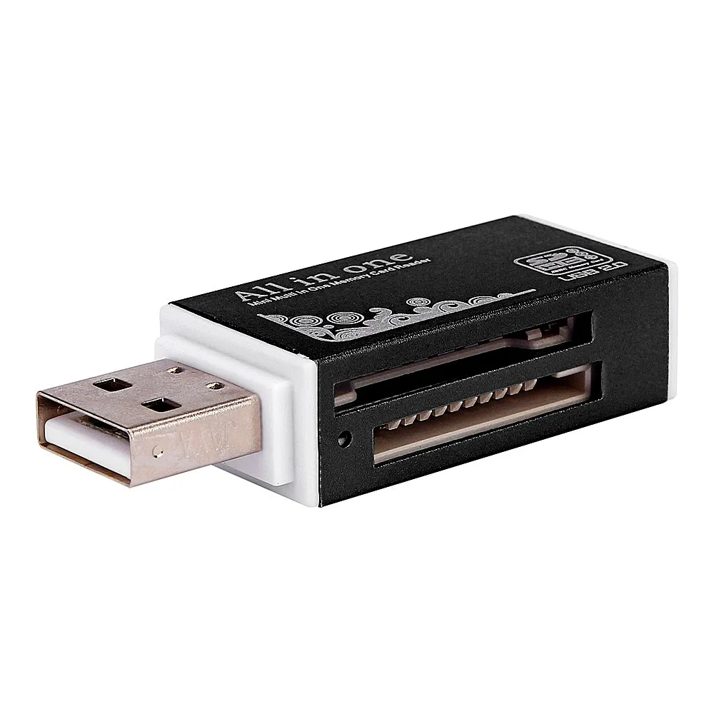 BK Высококачественный Мини-считыватель карт USB 2,0 все в 1 мульти карта памяти Адаптер для картридер 2 микро-sd TF M2 MMC дропшиппинг z0923 - Цвет: BK
