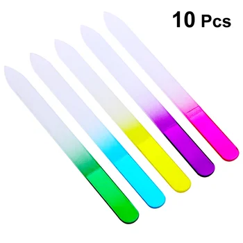 

10pcs Glass Nail Files Manicure Files Nail Shaping Strip for Home Nail Art Nail Salon