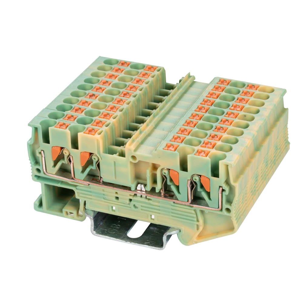 ST2-2.5/2X2JD Din Rail Ground Twin Terminal Quattro Earthed Push In Spring PT2.5 проводник | Обустройство дома