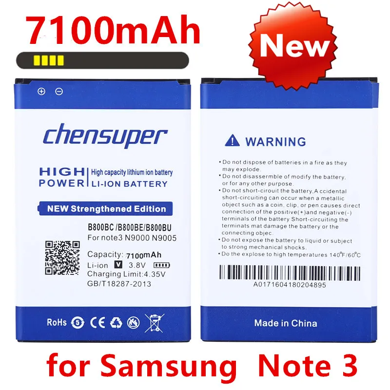 Новый аккумулятор 7100 мАч B800BC B800BU/E для Samsung Galaxy Note 3 III note3 N9000 N9005 N900A N900 N9002 N9008 N9009 N9006 |