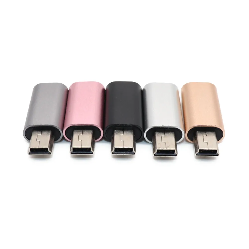 TingDong 2 шт. адаптер Mini USB Тип с разъемами типа c и Mini USB Male адаптер зарядного устройства для адаптера переменного тока