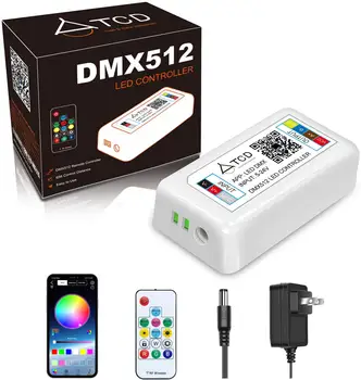 

Bluetooth LED Controller, Smart RGB Controller, 12V Power Plug, Dimmable & Music Sync for Building Decoration