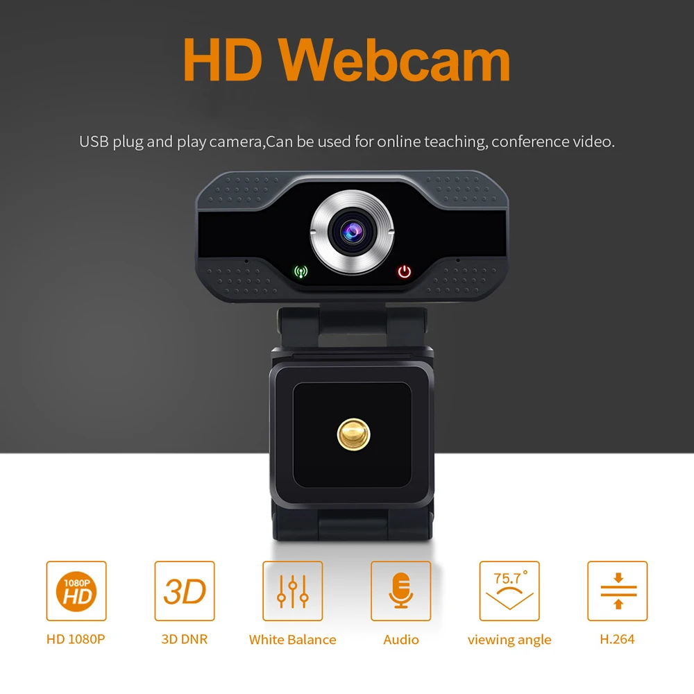 USB-веб-камера 1080P со встроенным микрофоном | Компьютеры и офис