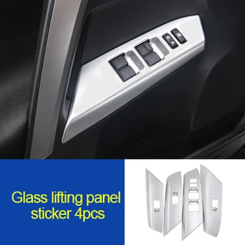 

For Toyota RAV4 2014-2018 ABS chrome Glass lifting panel sticker 4pcs