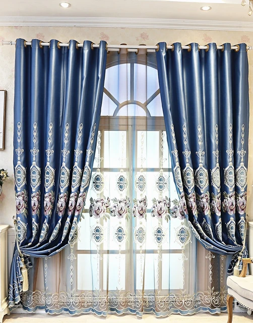 Cortinas Para Habitaciones Del Hogar, Persianas Modernas Y Opacas Para  Ventanas De Habitación, Con Estampado A Rayas Azules, Decoración De  Habitación De Matrimonio, De Niños O Sala De Estudio - Cortina - AliExpress