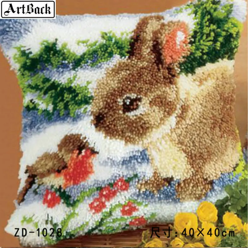 24 стиля, наволочка для подушки с вышивкой в виде собаки и животного, 40x40 см, Новое поступление, вышивка с замком и крючком, вышивка крестиком, ручная работа - Цвет: 7