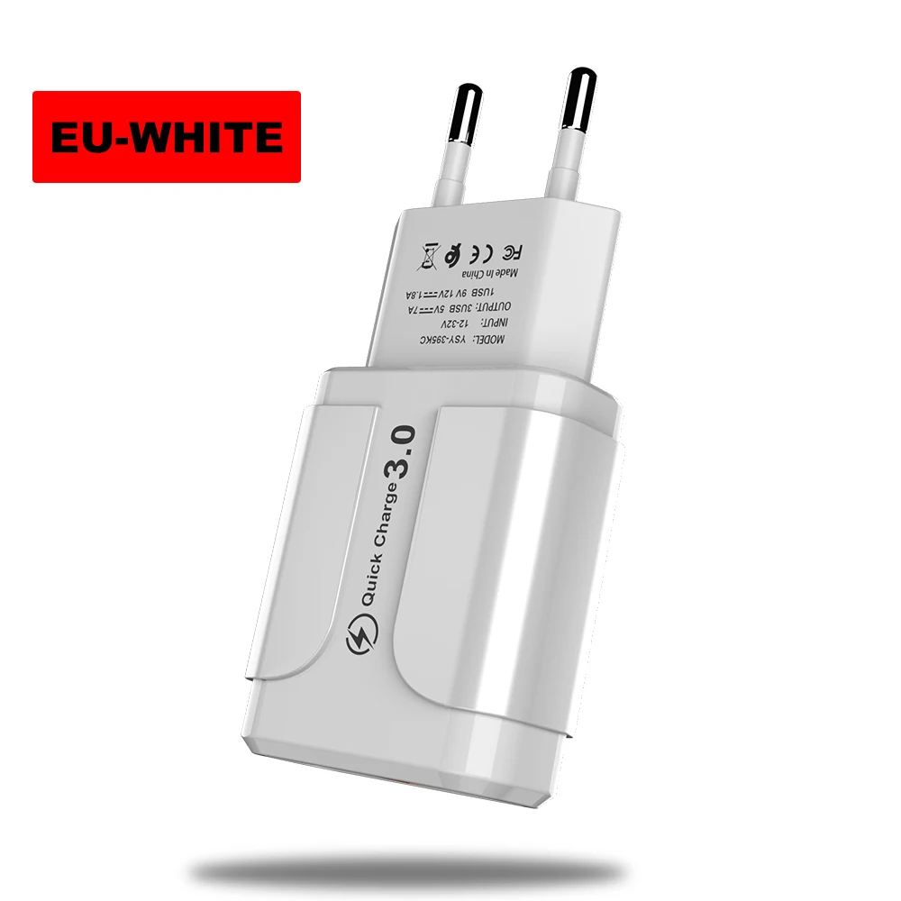 EU White Зарядное устройство USB Vanniso Quick Charge 3,0 18 Вт QC 3,0 Быстрая зарядка AFC FPC usb зарядка мобильного телефона зарядное устройство для iPhone samsung Xiaomi - Тип штекера: EU White