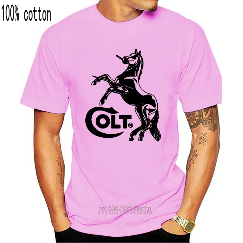 Футболка с черным логотипом Colt Horse футболка новинка Повседневная брендовая для