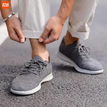 

New Xiaomi Aishoes Wool Comfortable Barefoot Casual Sport Hiking Mountain Shoes Non-slip Lightweight Knitted Sneaker For Men Boy