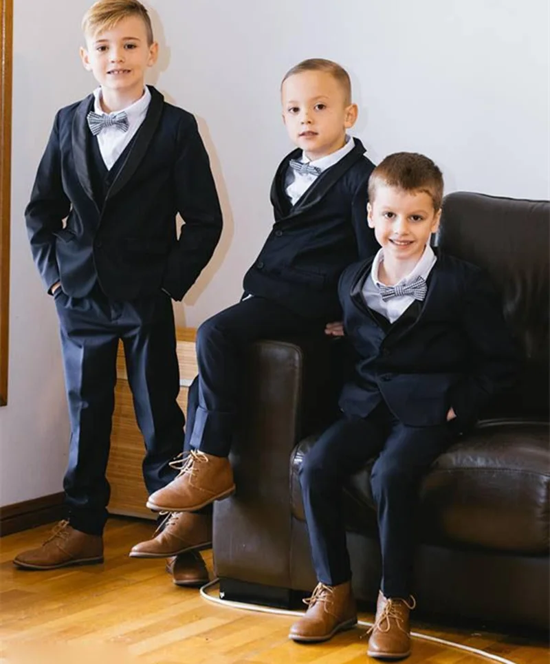 Dark-Navy-Blue-Boys-Formal-Tuxedos-Shawl-Lapel-Two-Buttons-3pcs-Jacket-Pant-Vest-Boys-Suits