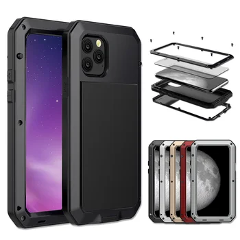 

For iPhone 11 Pro Max Luxury 360 Full Protect Metal Aluminum Phone Case for iPhone XS MAX XR X 6 6S 7 8 Plus SE Shockproof Cover