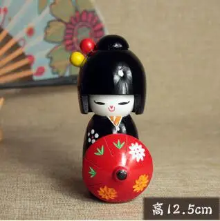 1 шт. новая милая ручная работа Восточная японская кукла Kokeshi с зонтиком