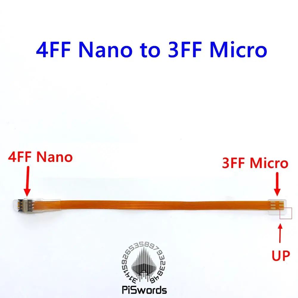 nano 4FF SIM Card extension converter to 3FF micro sim card Soft Cable Extender 148mm adapter | Мобильные телефоны и