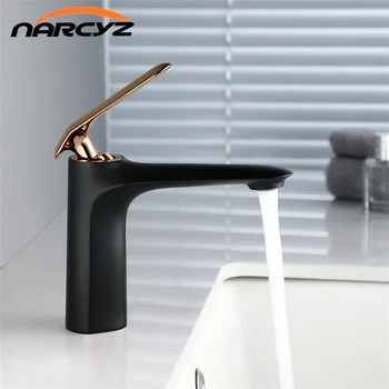 

Basin Faucets Modern Nickel Gold Bathroom Faucet Waterfall faucets Single Hole Cold and Hot Water Tap Basin Mixer Taps B592