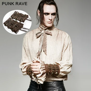 

PUNK RAVE Men Steampunk Rock Wristband Halloween Cosplay Perform Props Men Handsome Shooting Props