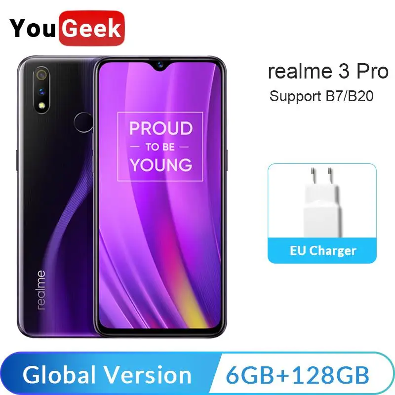

realme 3 Pro Global Version 6GB RAM 128GB ROM Snapdragon 710 AIE Smartphone 4045mAh Battery Cellphone VOOC Fast Charge 3.0 OPPO