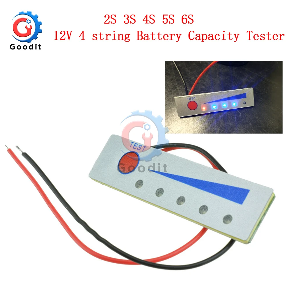 2S 3S 4S 5S 6S 18650 литий-ионный Липо-Тестер 12 В 4 струны литий-железо индикатор уровня заряда батареи ЖК-дисплей измеритель емкости модуля